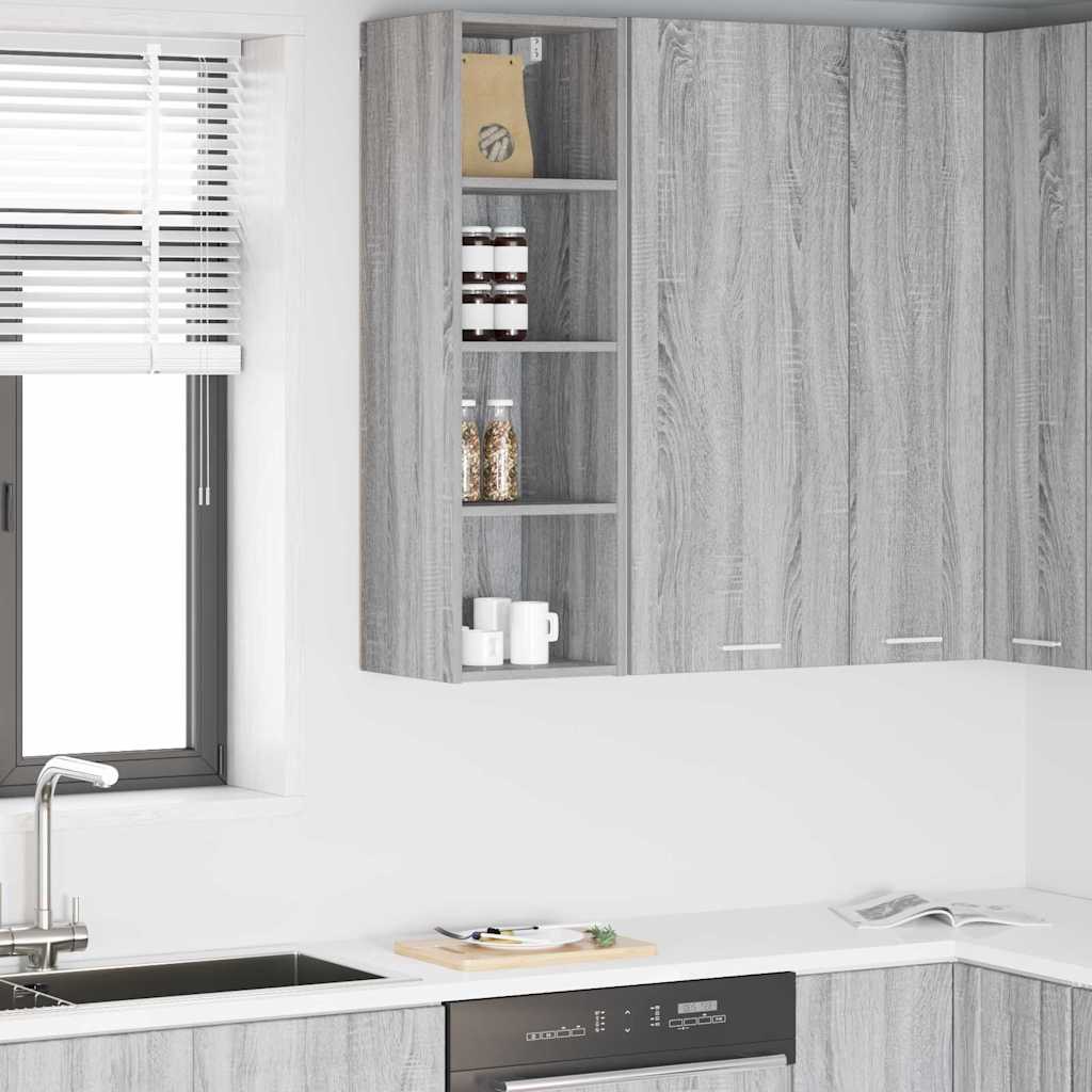 Hangkast Grijs Sonoma 30 x 29,5 x 100 cm Bewerkt hout is nu te koop bij PeponiXL, paradijselijk wonen!