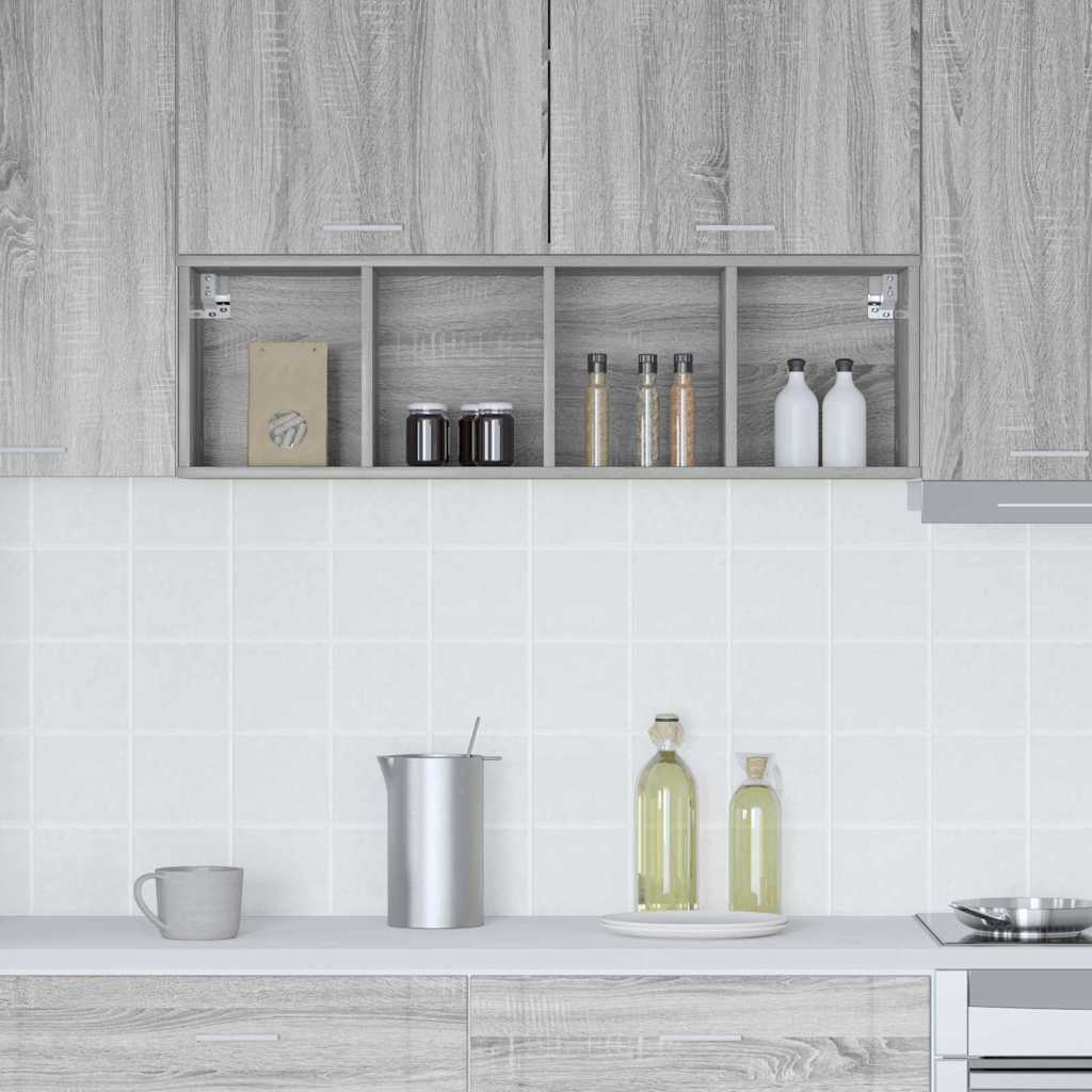 Hangkast Grijs Sonoma 30 x 29,5 x 100 cm Bewerkt hout is nu te koop bij PeponiXL, paradijselijk wonen!