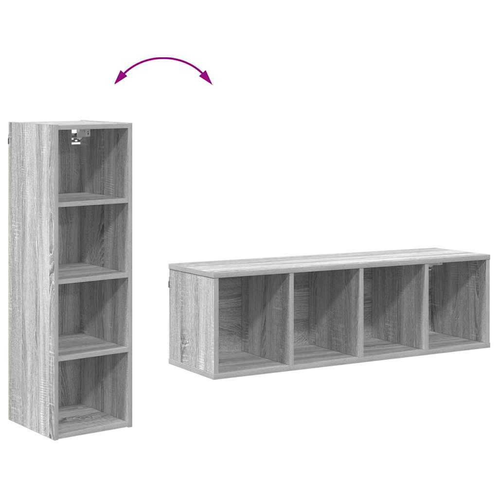 Hangkast Grijs Sonoma 30 x 29,5 x 100 cm Bewerkt hout is nu te koop bij PeponiXL, paradijselijk wonen!