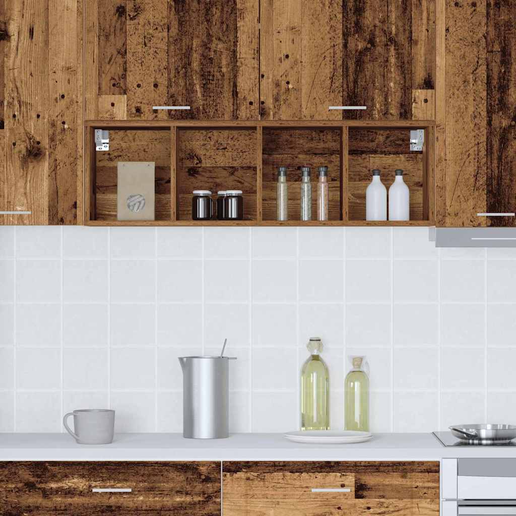 Hangkast met opslag Oudhout 30 x 29,5 x 100 cm Bewerkt hout is nu te koop bij PeponiXL, paradijselijk wonen!
