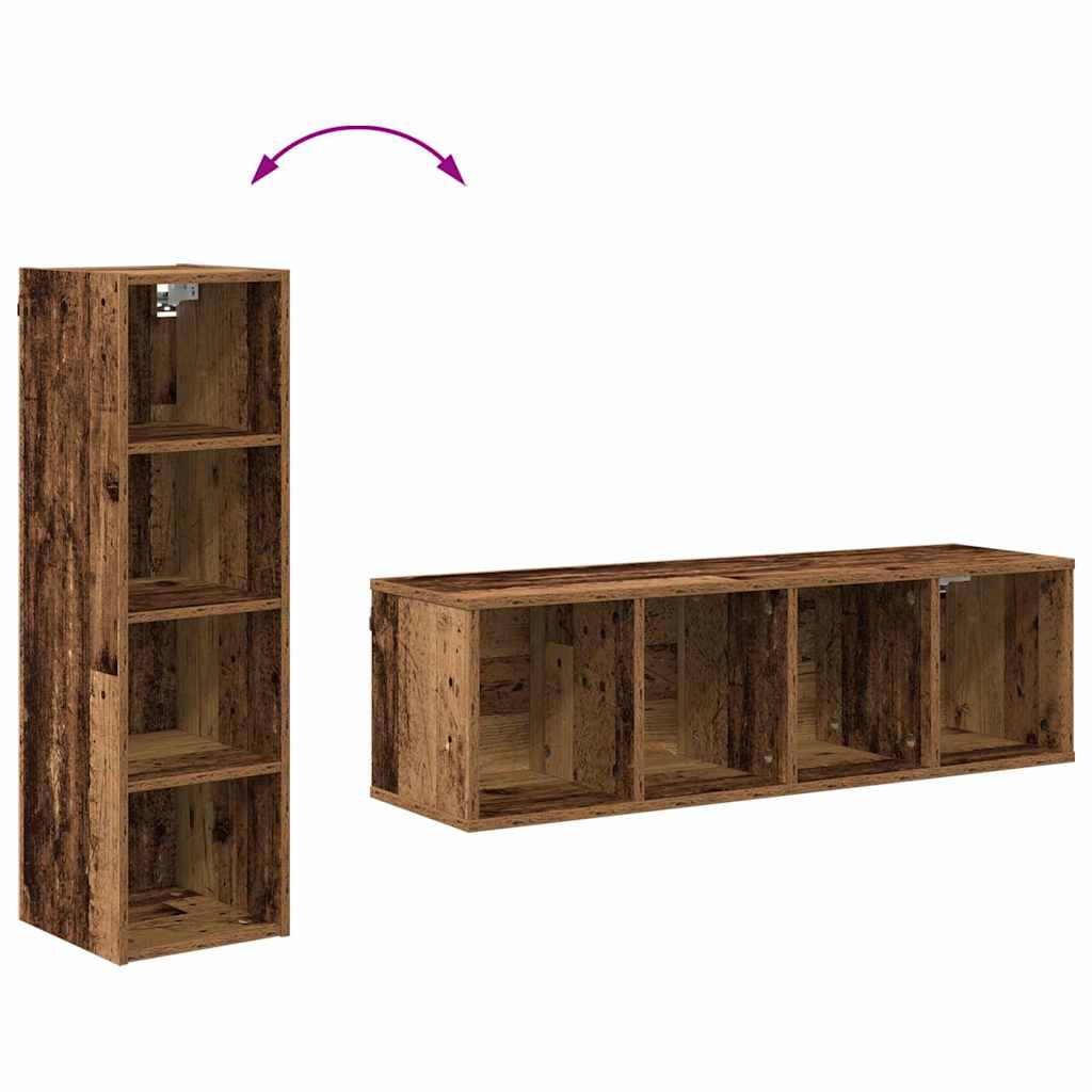 Hangkast met opslag Oudhout 30 x 29,5 x 100 cm Bewerkt hout is nu te koop bij PeponiXL, paradijselijk wonen!