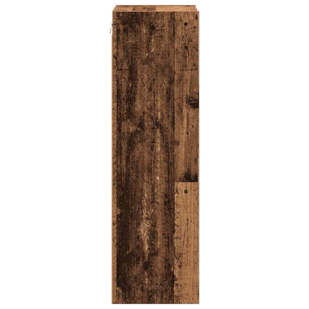 Hangkast met opslag Oudhout 30 x 29,5 x 100 cm Bewerkt hout is nu te koop bij PeponiXL, paradijselijk wonen!