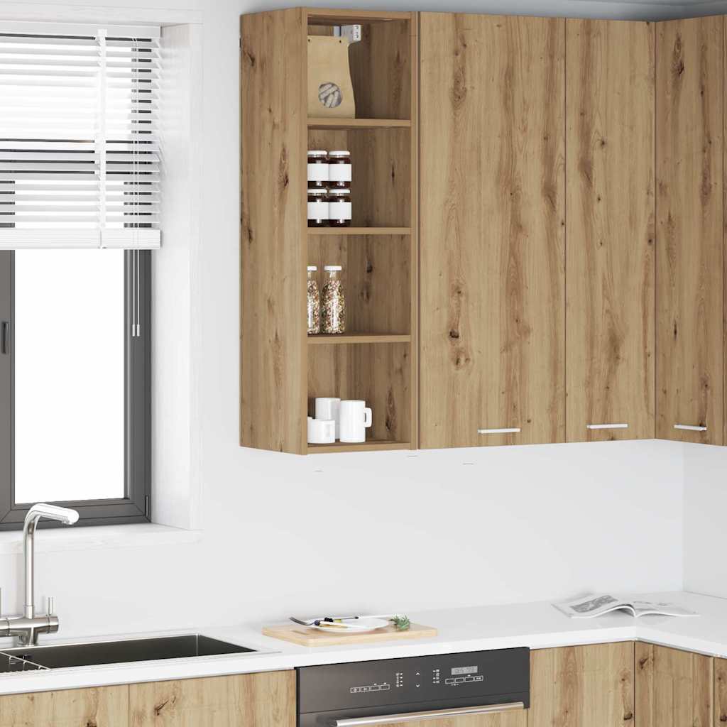 Hangkast Artisan Eiken 30 x 29,5 x 100 cm Bewerkt hout is nu te koop bij PeponiXL, paradijselijk wonen!