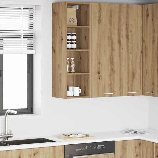Hangkast Artisan Eiken 30 x 29,5 x 100 cm Bewerkt hout is nu te koop bij PeponiXL, paradijselijk wonen!