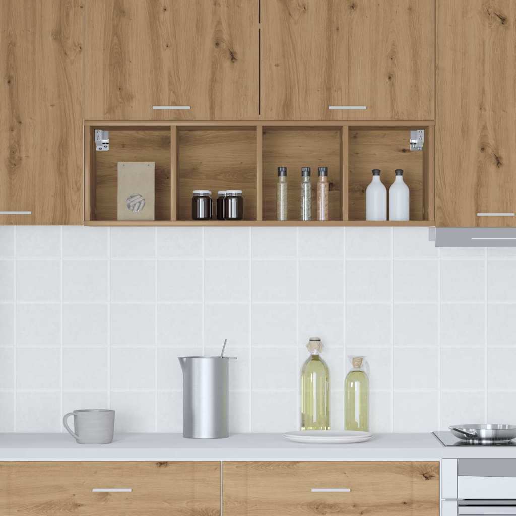 Hangkast Artisan Eiken 30 x 29,5 x 100 cm Bewerkt hout is nu te koop bij PeponiXL, paradijselijk wonen!