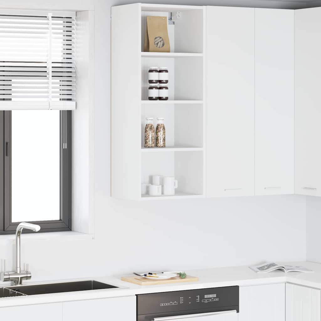 Hangkast met opslag Wit 40 x 29,5 x 100 cm Bewerkt hout is nu te koop bij PeponiXL, paradijselijk wonen!