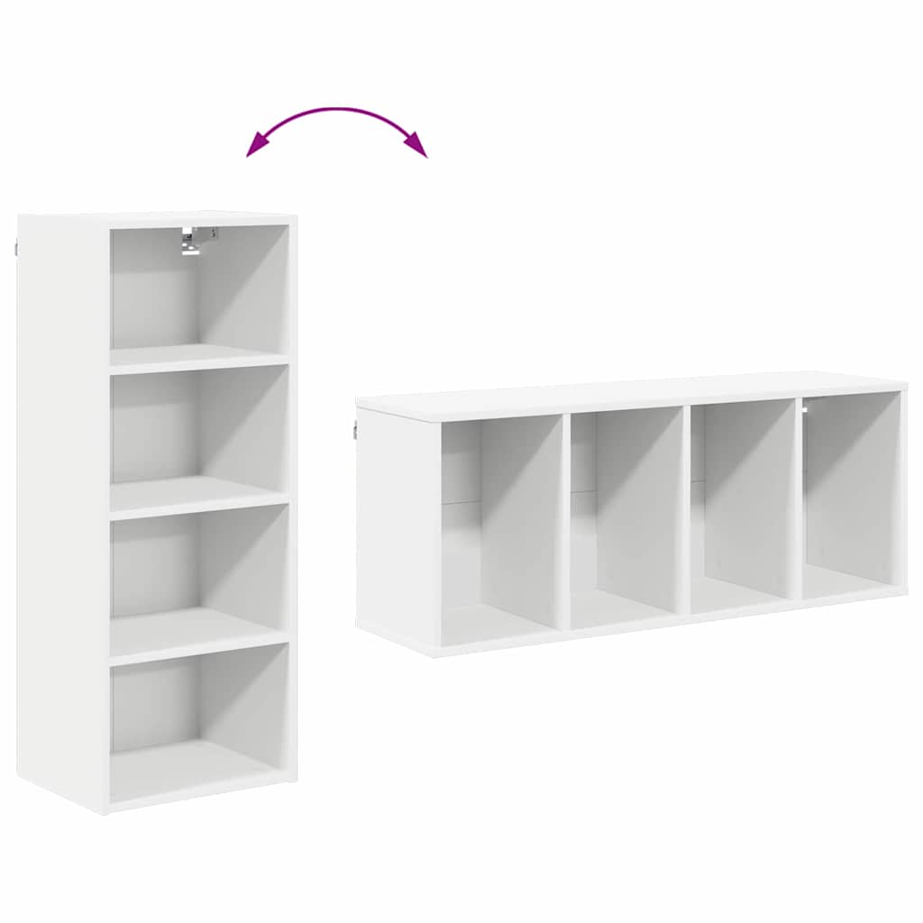 Hangkast met opslag Wit 40 x 29,5 x 100 cm Bewerkt hout is nu te koop bij PeponiXL, paradijselijk wonen!