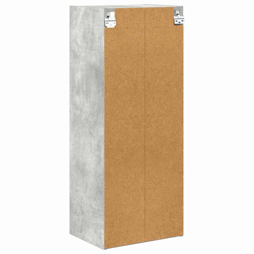 Hangkast met opslag Beton Grijs 40 x 29,5 x 100 cm Bewerkt hout is nu te koop bij PeponiXL, paradijselijk wonen!