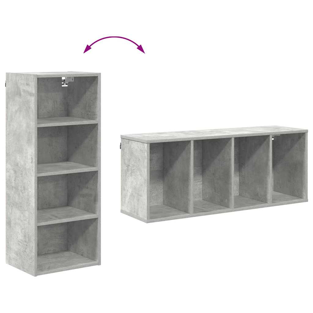 Hangkast met opslag Beton Grijs 40 x 29,5 x 100 cm Bewerkt hout is nu te koop bij PeponiXL, paradijselijk wonen!