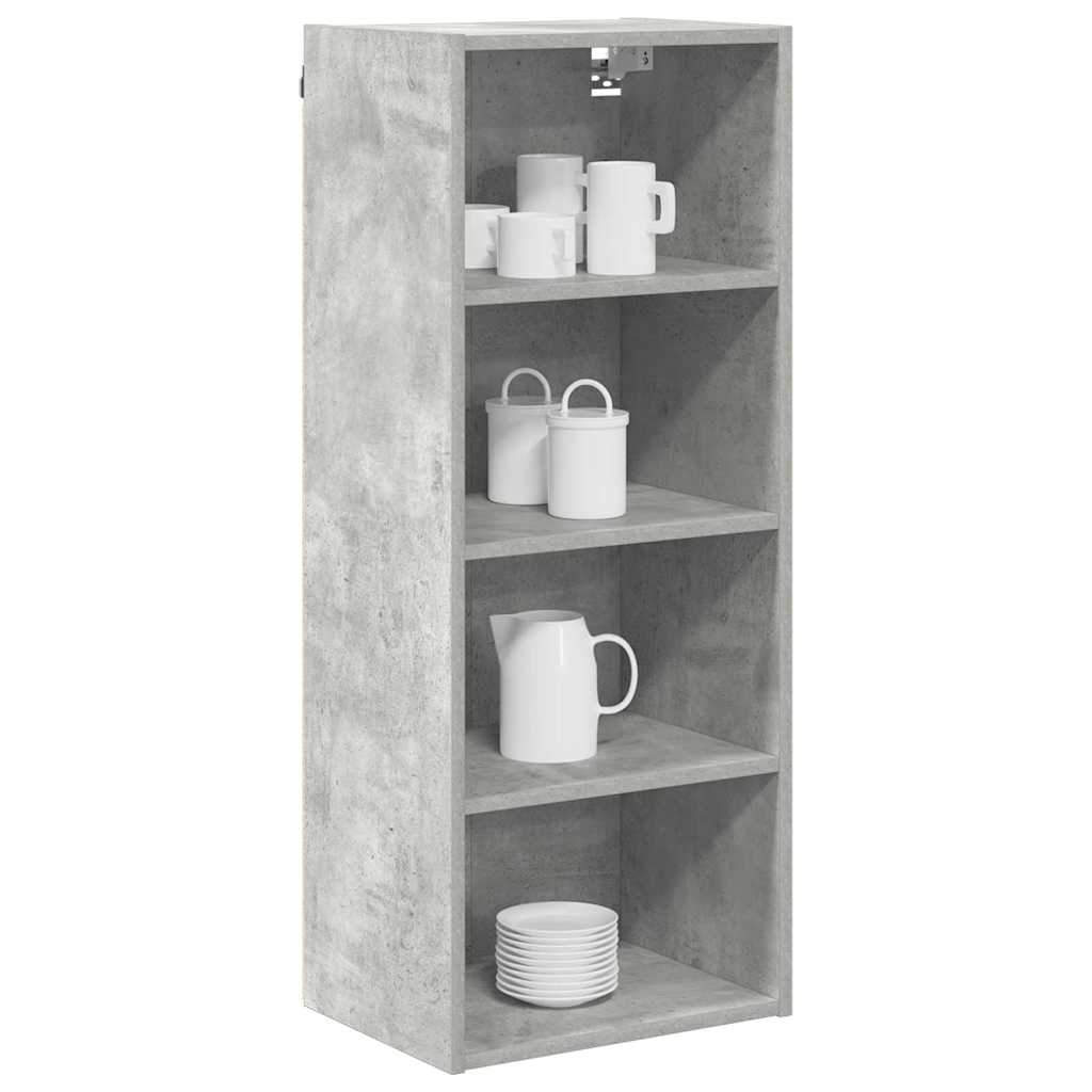 Hangkast met opslag Beton Grijs 40 x 29,5 x 100 cm Bewerkt hout is nu te koop bij PeponiXL, paradijselijk wonen!