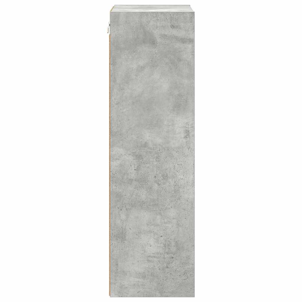 Hangkast met opslag Beton Grijs 40 x 29,5 x 100 cm Bewerkt hout is nu te koop bij PeponiXL, paradijselijk wonen!