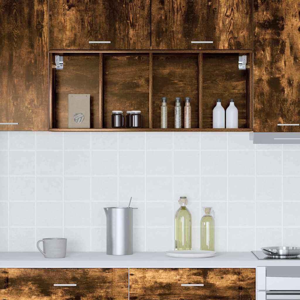 Hangkast Gerookt eiken 40 x 29,5 x 100 cm Bewerkt hout is nu te koop bij PeponiXL, paradijselijk wonen!