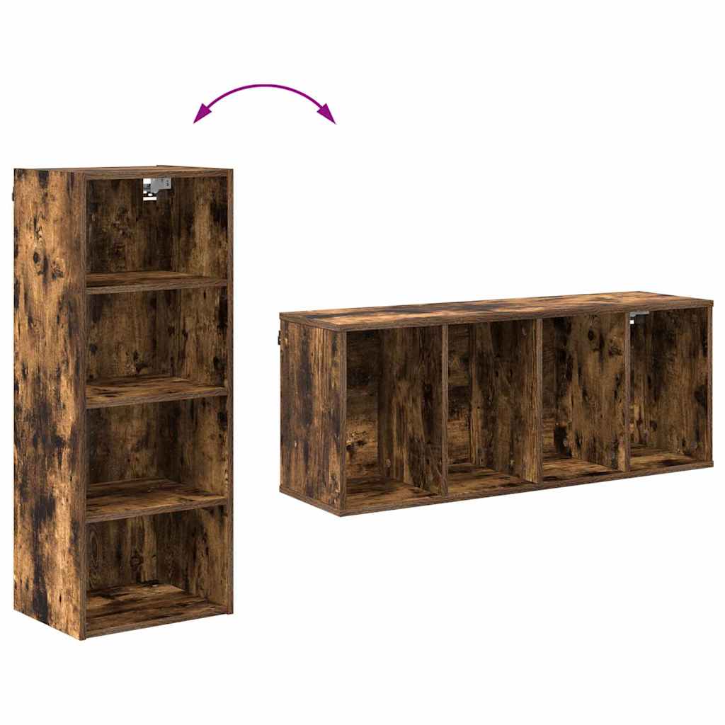 Hangkast Gerookt eiken 40 x 29,5 x 100 cm Bewerkt hout is nu te koop bij PeponiXL, paradijselijk wonen!