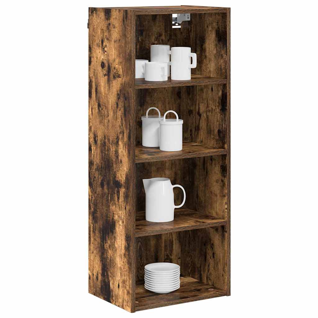 Hangkast Gerookt eiken 40 x 29,5 x 100 cm Bewerkt hout is nu te koop bij PeponiXL, paradijselijk wonen!
