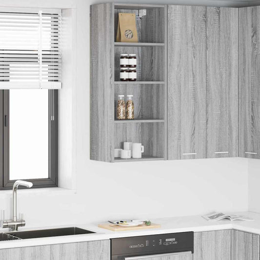 Hangkast Grijs Sonoma 40 x 29,5 x 100 cm Bewerkt hout is nu te koop bij PeponiXL, paradijselijk wonen!