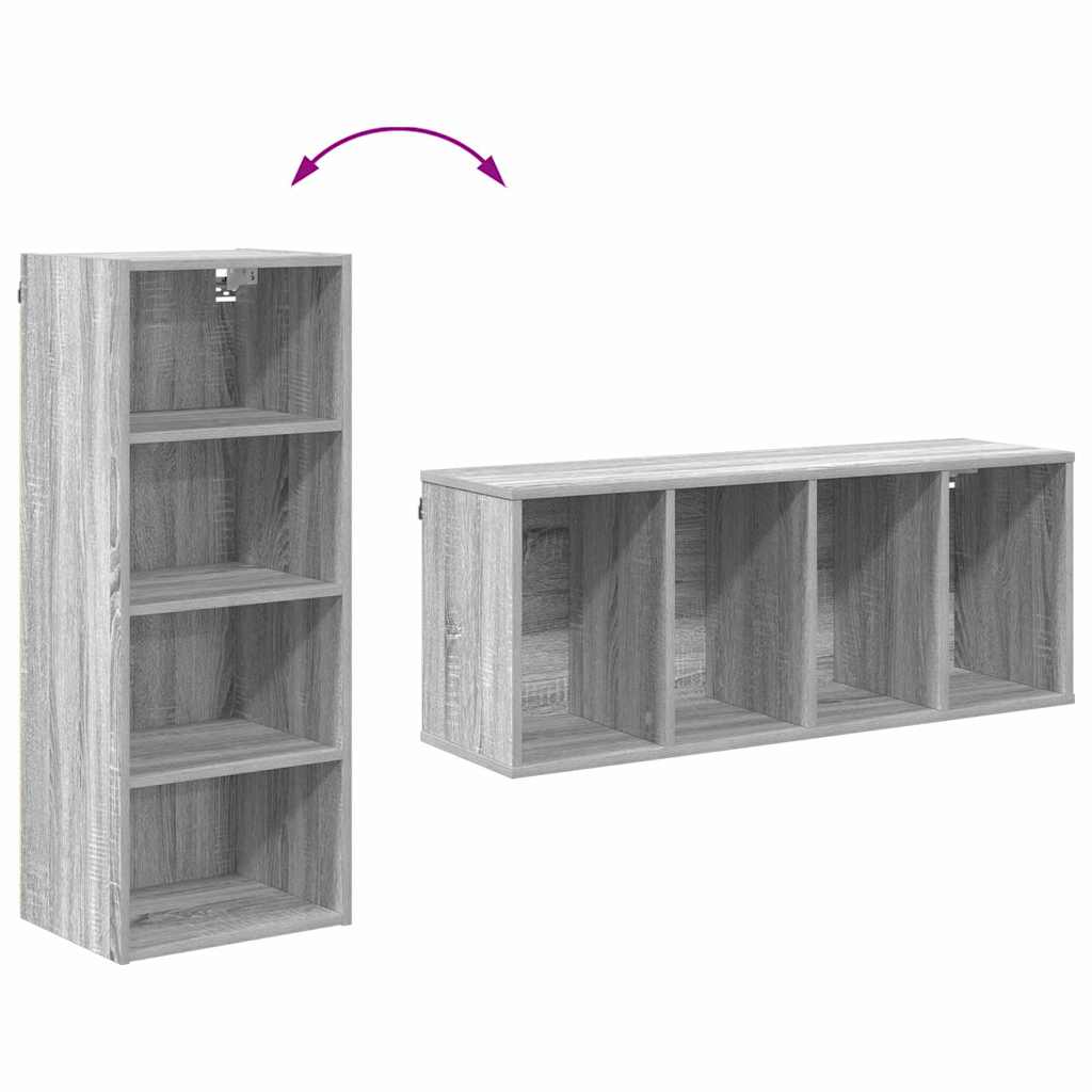 Hangkast Grijs Sonoma 40 x 29,5 x 100 cm Bewerkt hout is nu te koop bij PeponiXL, paradijselijk wonen!