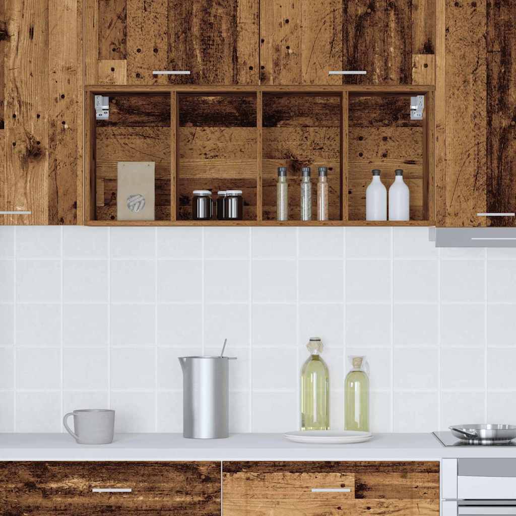 Hangkast met opslag Oudhout 40 x 29,5 x 100 cm Bewerkt hout is nu te koop bij PeponiXL, paradijselijk wonen!