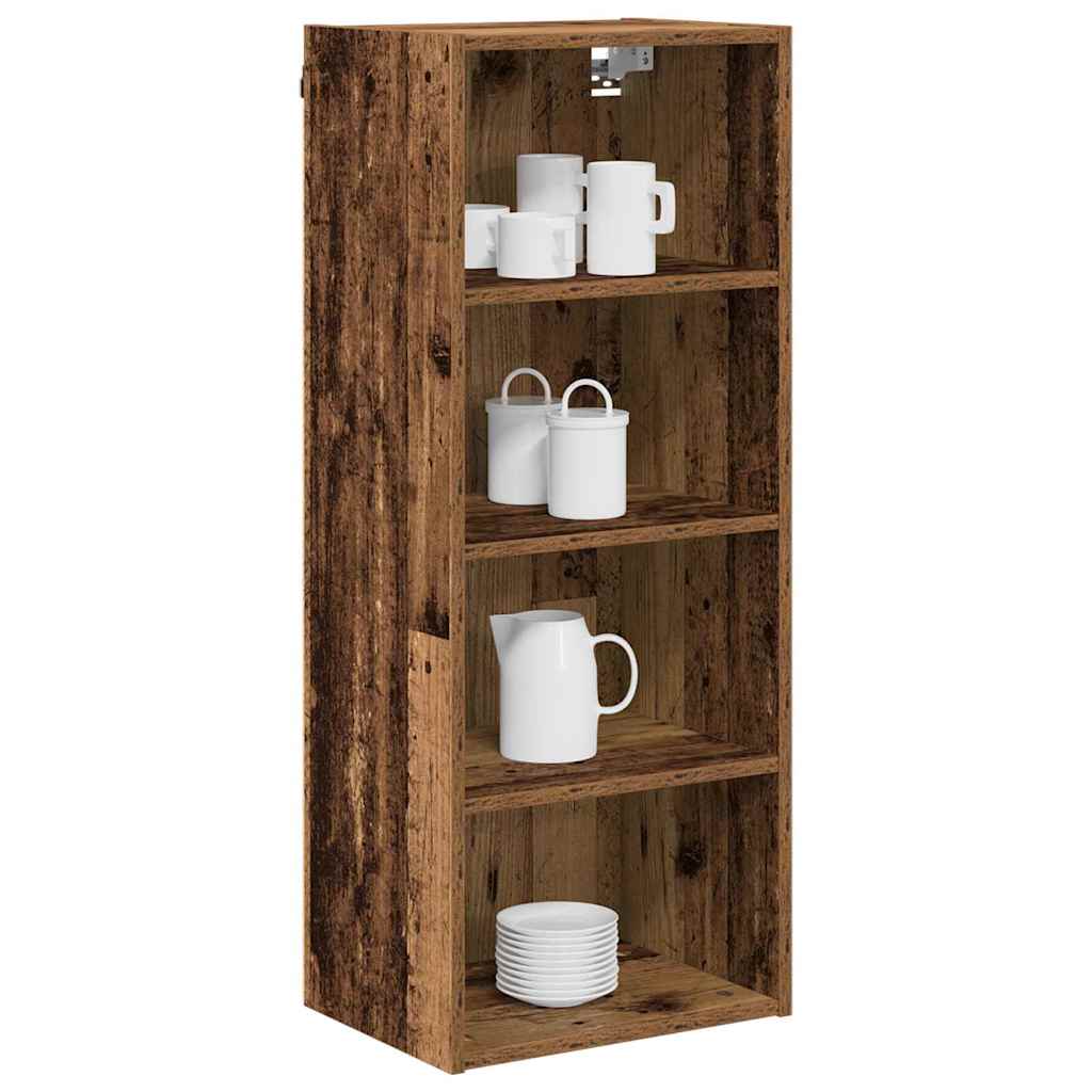 Hangkast met opslag Oudhout 40 x 29,5 x 100 cm Bewerkt hout is nu te koop bij PeponiXL, paradijselijk wonen!