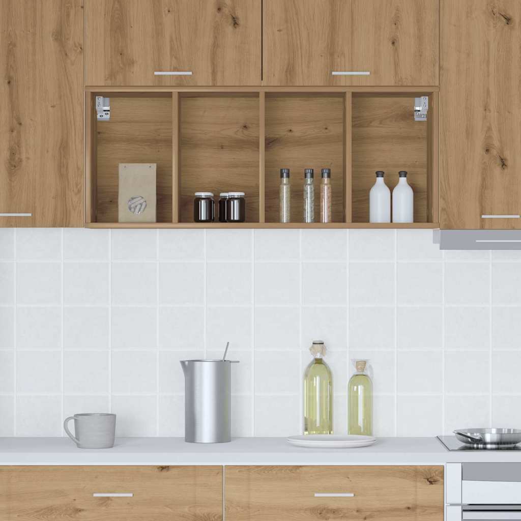 Hangkast Artisan Eiken 40 x 29,5 x 100 cm Bewerkt hout is nu te koop bij PeponiXL, paradijselijk wonen!