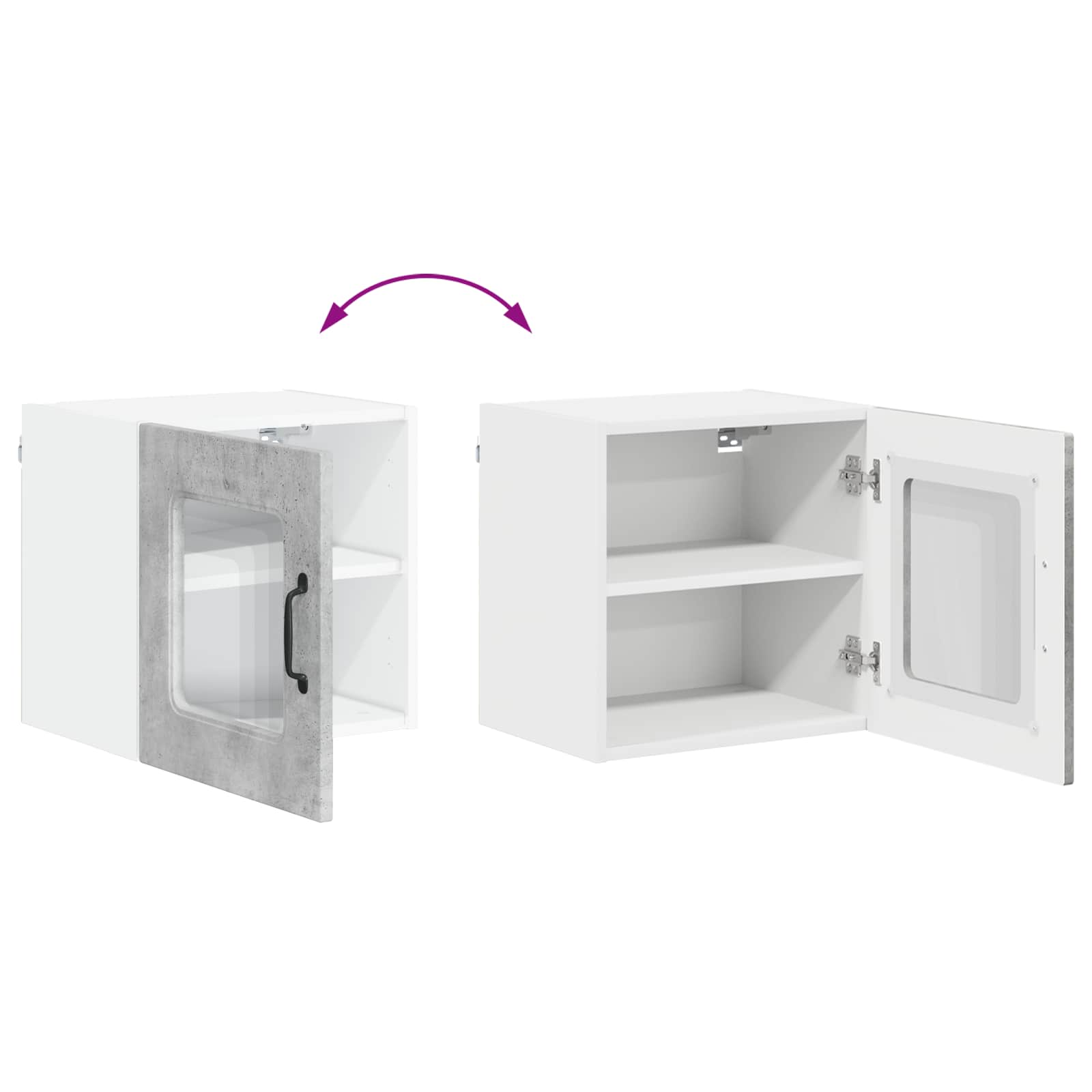 Keukenkast Kalmar Beton Grijs 40 x 31 x 40 cm Bewerkt hout is nu te koop bij PeponiXL, paradijselijk wonen!