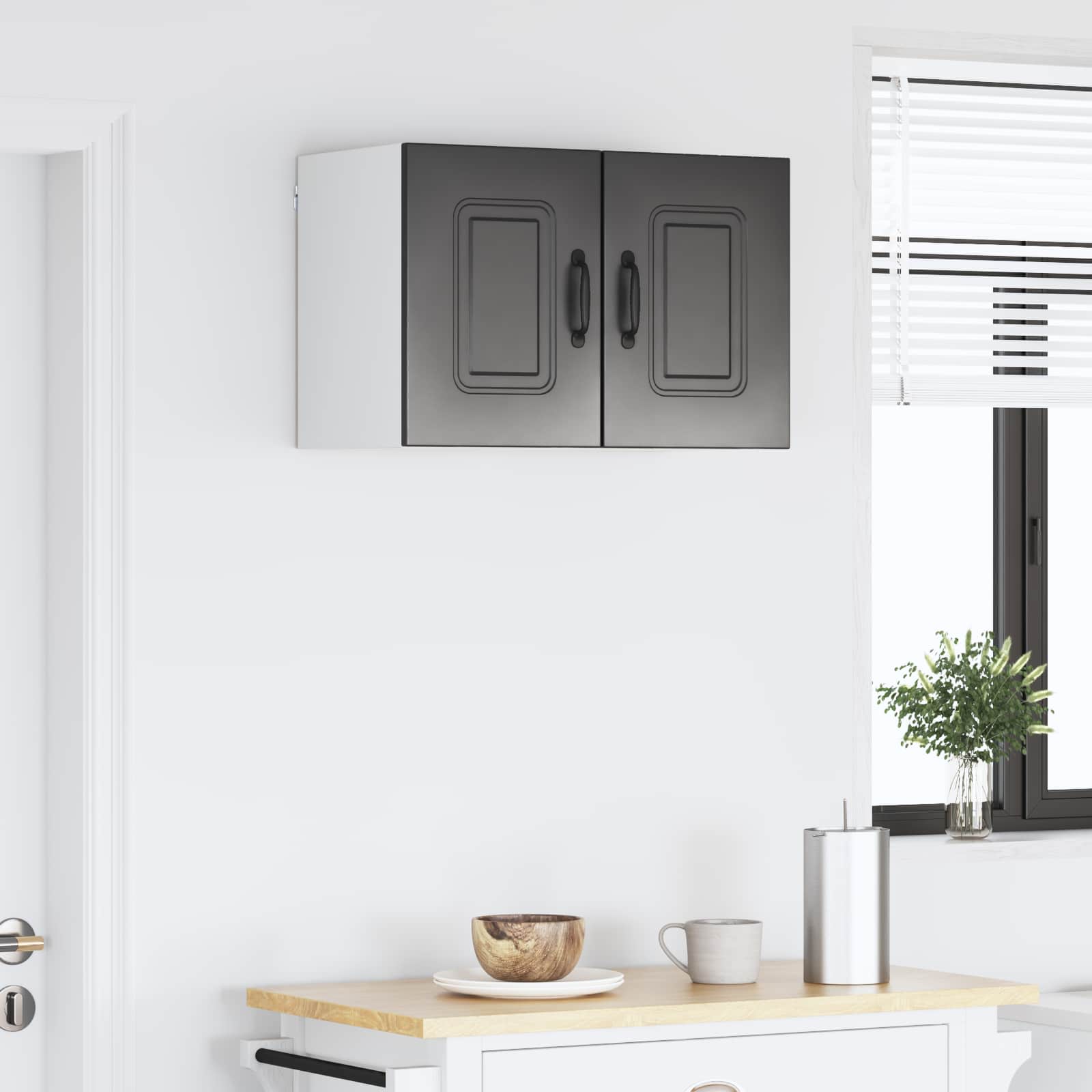 Vaatwasserpaneel met opslag Kalmar 2 pcs Zwart 30 x 31 x 40 cm is nu te koop bij PeponiXL, paradijselijk wonen!
