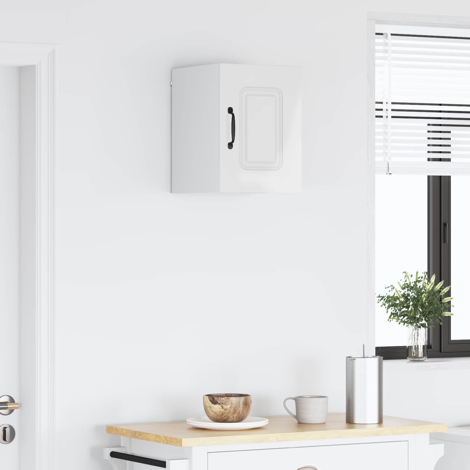 Keukenkast Kalmar Hoogglans wit 30 x 31 x 40 cm Bewerkt hout is nu te koop bij PeponiXL, paradijselijk wonen!