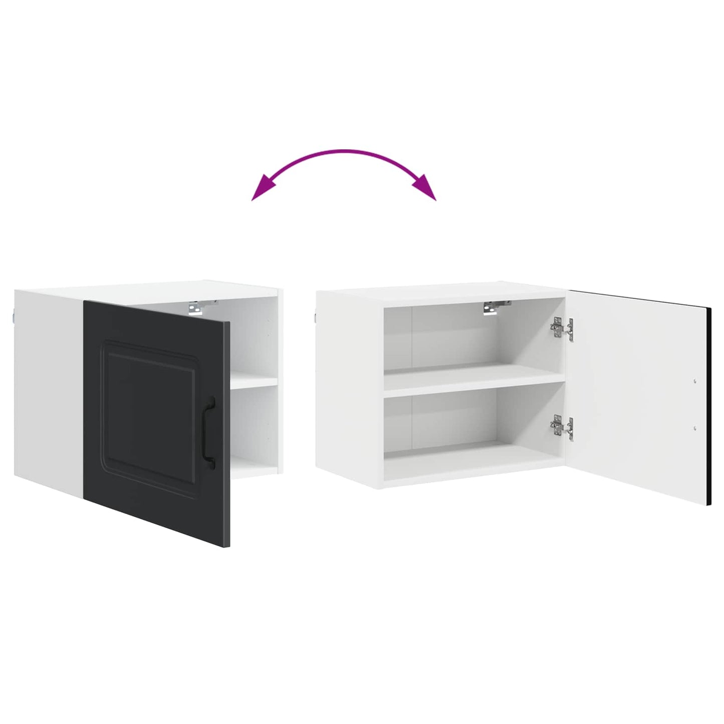 Keukenkast met opslag Kalmar Zwart 50 x 31 x 40 cm Bewerkt hout is nu te koop bij PeponiXL, paradijselijk wonen!