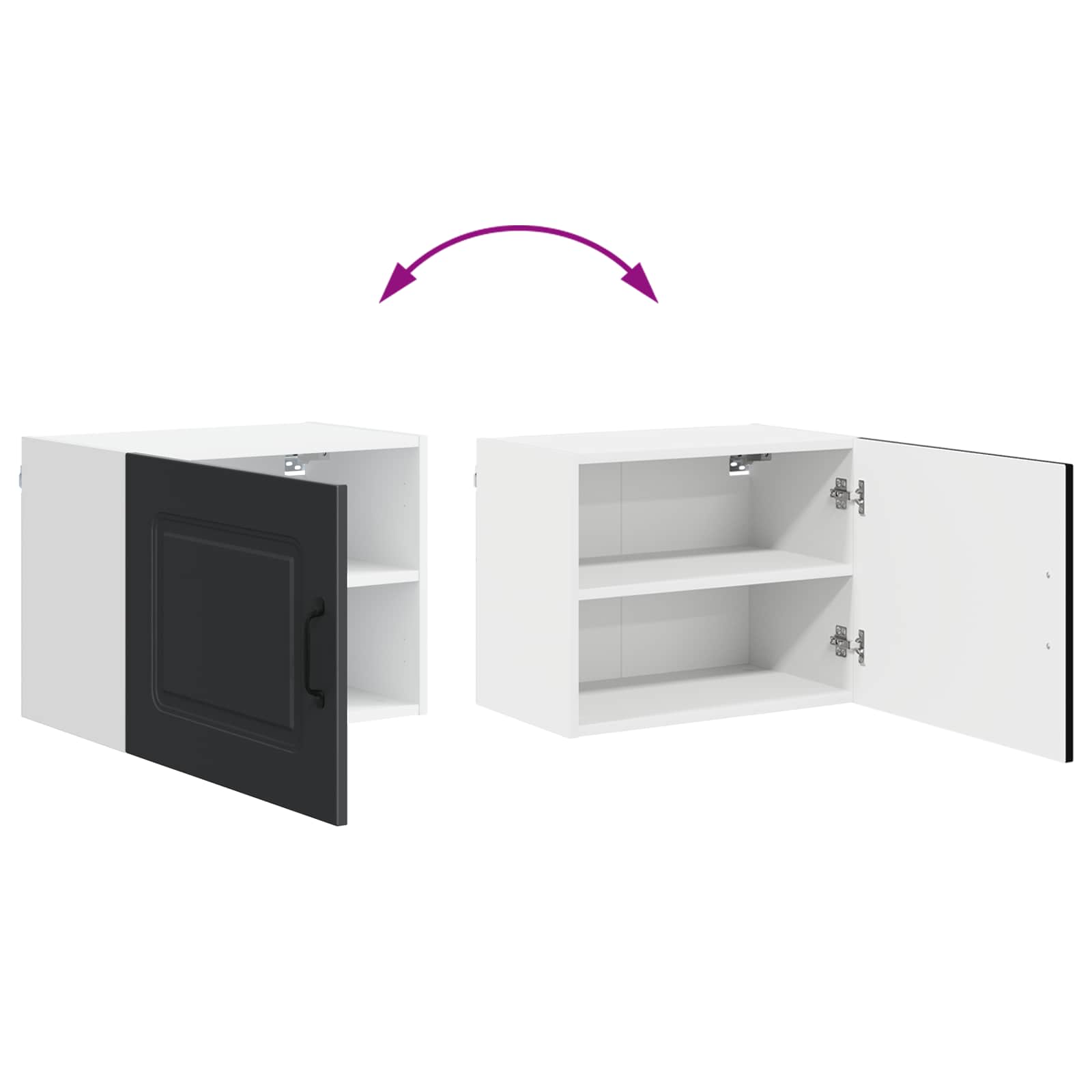 Keukenkast met opslag Kalmar Zwart 50 x 31 x 40 cm Bewerkt hout is nu te koop bij PeponiXL, paradijselijk wonen!