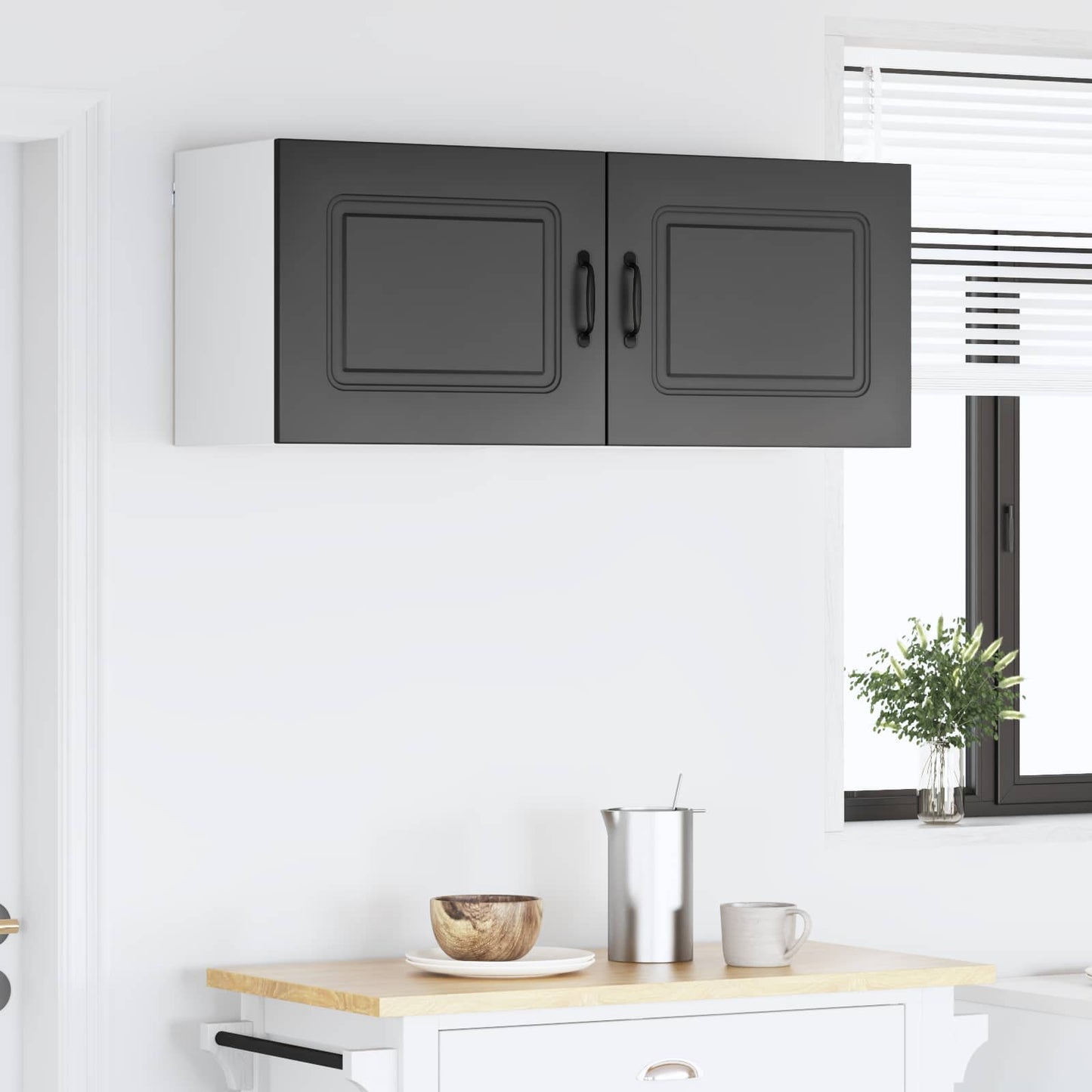 Vaatwasserpaneel met opslag Kalmar 2 pcs Zwart 50 x 31 x 40 cm is nu te koop bij PeponiXL, paradijselijk wonen!