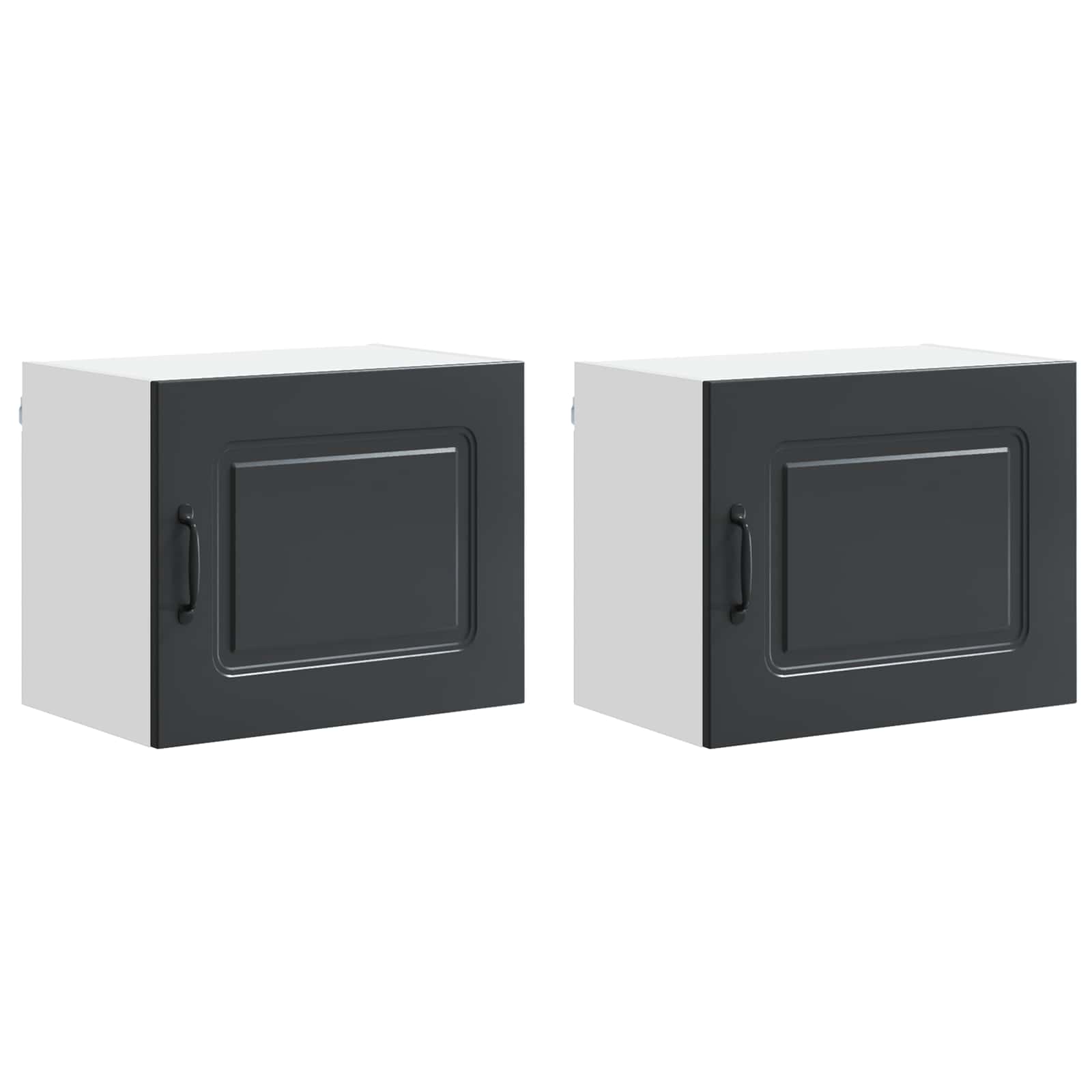 Vaatwasserpaneel met opslag Kalmar 2 pcs Zwart 50 x 31 x 40 cm is nu te koop bij PeponiXL, paradijselijk wonen!
