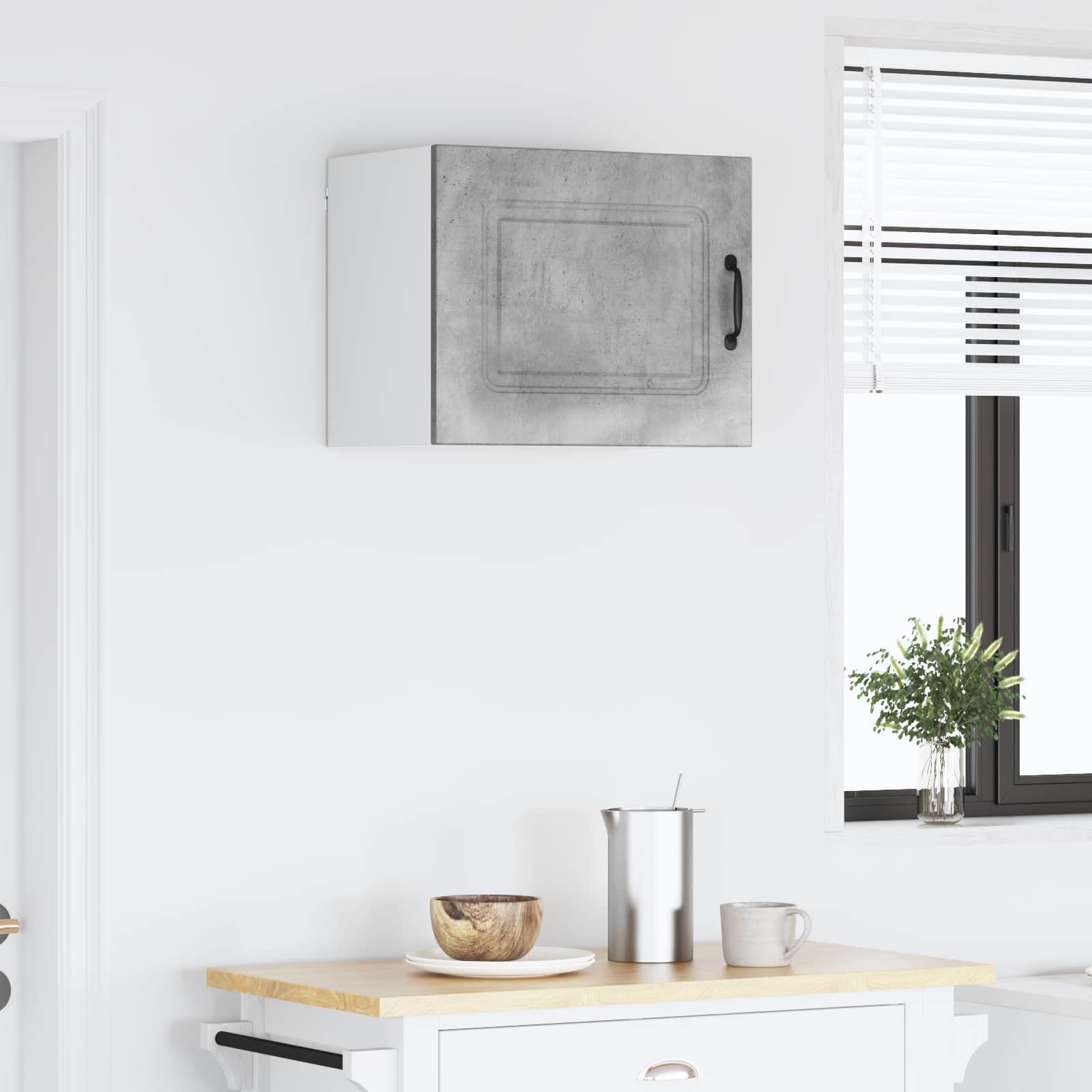 Keukenkast Kalmar Beton Grijs 50 x 31 x 40 cm Bewerkt hout is nu te koop bij PeponiXL, paradijselijk wonen!