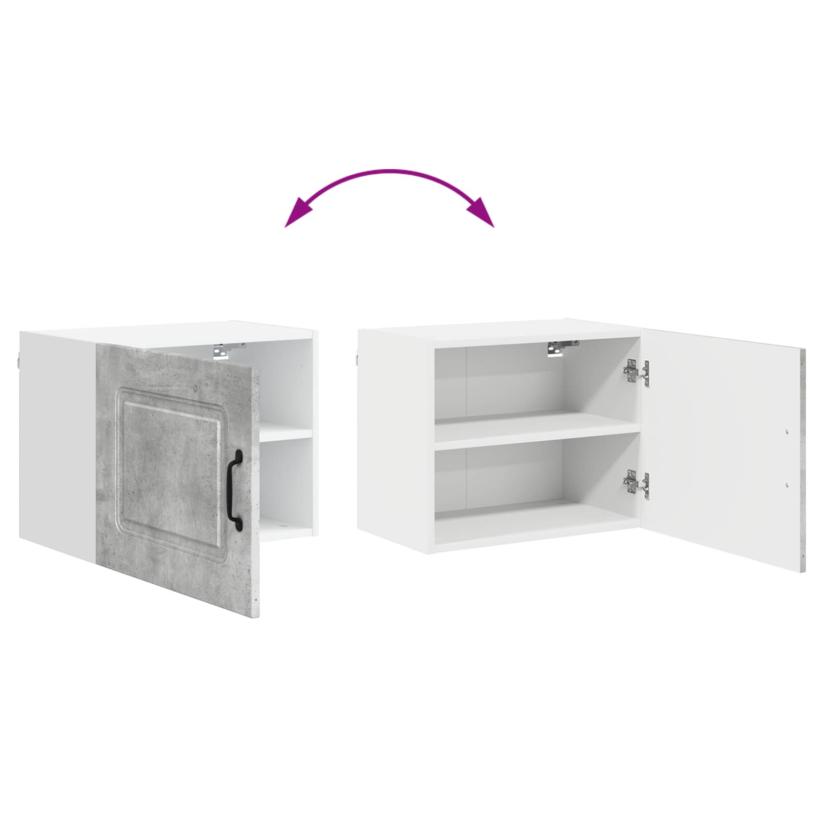 Keukenkast Kalmar Beton Grijs 50 x 31 x 40 cm Bewerkt hout is nu te koop bij PeponiXL, paradijselijk wonen!