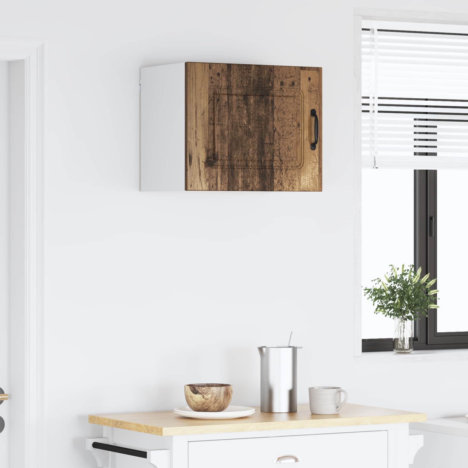 Keukenkast Kalmar Oudhout 50 x 31 x 40 cm Bewerkt hout is nu te koop bij PeponiXL, paradijselijk wonen!