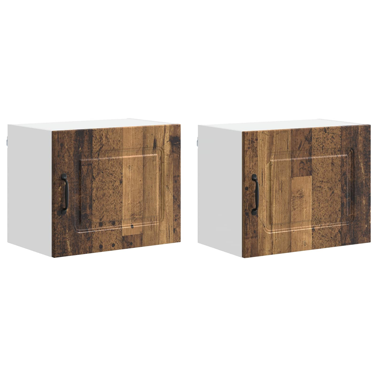Keukenkast Kalmar 2 pcs Oudhout 50 x 31 x 40 cm Bewerkt hout is nu te koop bij PeponiXL, paradijselijk wonen!
