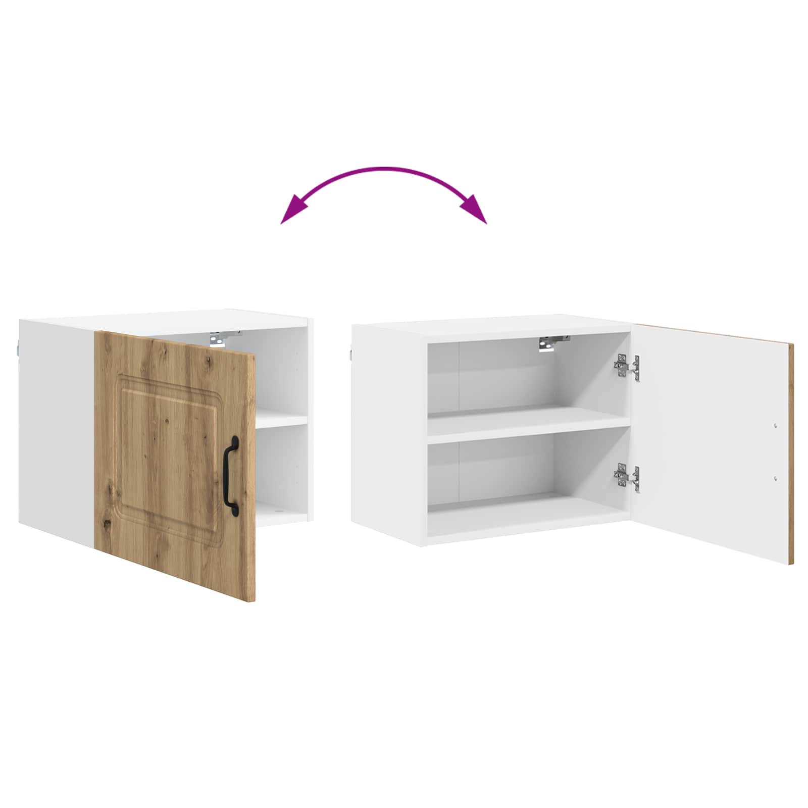 Keukenkast Kalmar Artisan Eiken 50 x 31 x 40 cm Bewerkt hout is nu te koop bij PeponiXL, paradijselijk wonen!