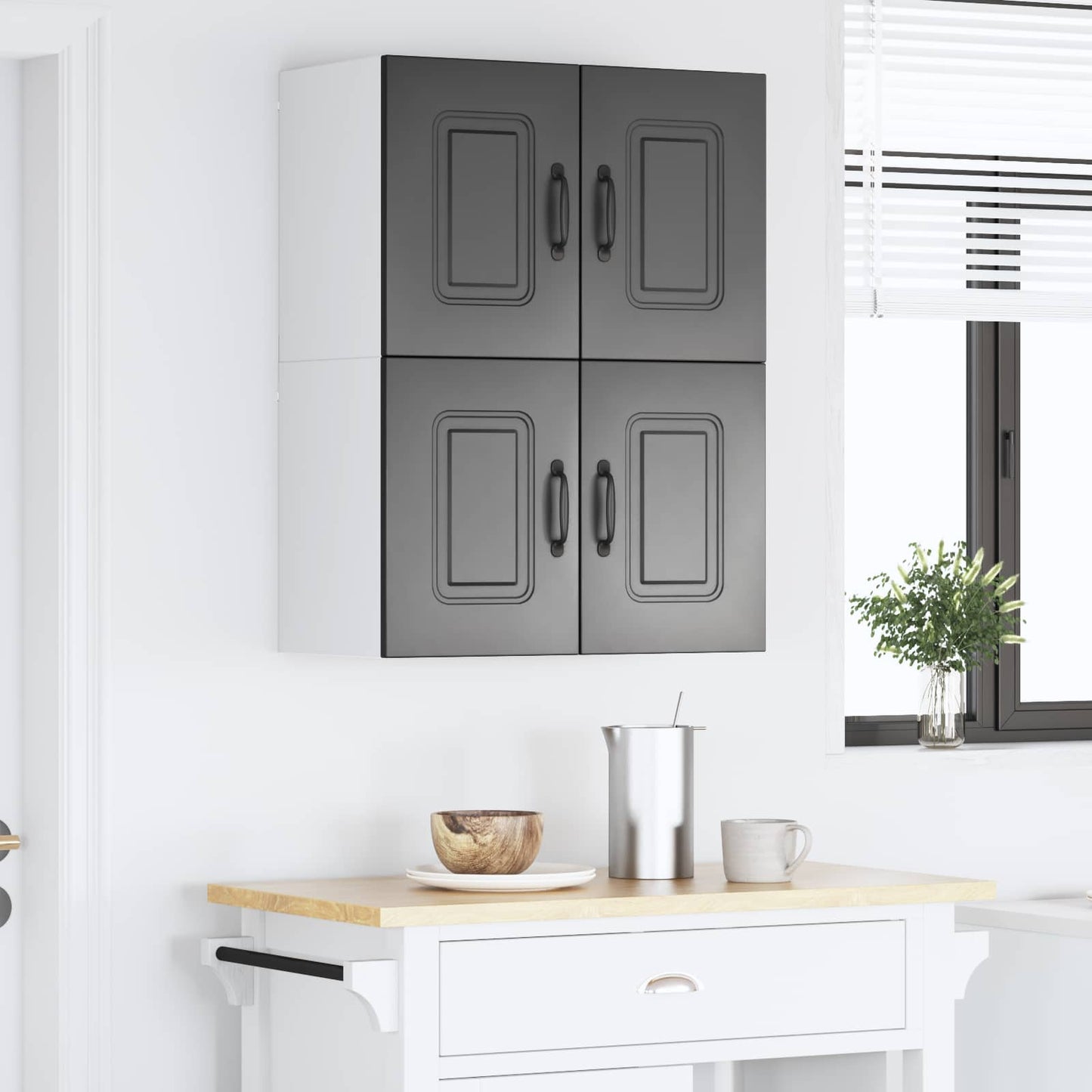 Vaatwasserpaneel met opslag Kalmar 2 pcs Zwart 60 x 31 x 40 cm is nu te koop bij PeponiXL, paradijselijk wonen!