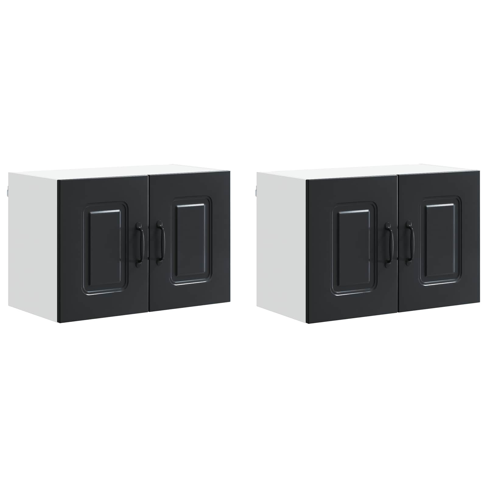 Vaatwasserpaneel met opslag Kalmar 2 pcs Zwart 60 x 31 x 40 cm is nu te koop bij PeponiXL, paradijselijk wonen!