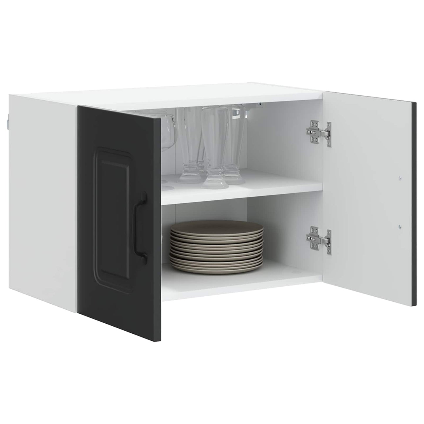 Vaatwasserpaneel met opslag Kalmar 2 pcs Zwart 60 x 31 x 40 cm is nu te koop bij PeponiXL, paradijselijk wonen!