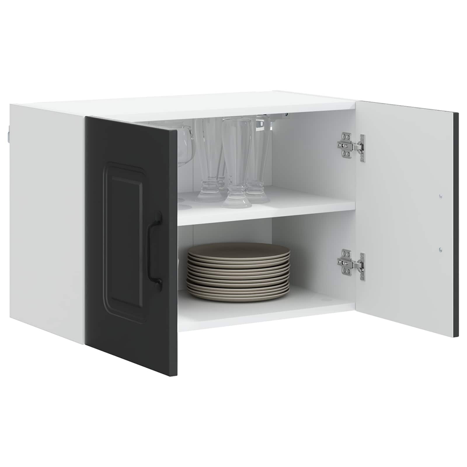 Vaatwasserpaneel met opslag Kalmar 2 pcs Zwart 60 x 31 x 40 cm is nu te koop bij PeponiXL, paradijselijk wonen!