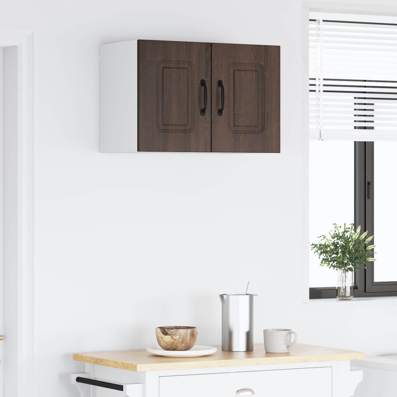 Keukenkast Kalmar Bruin Eiken 60 x 31 x 40 cm Bewerkt hout is nu te koop bij PeponiXL, paradijselijk wonen!