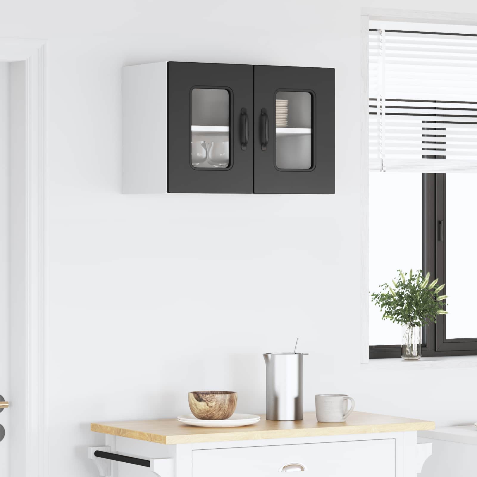 Keukenkast met opslag Kalmar Zwart 60 x 31 x 40 cm Bewerkt hout is nu te koop bij PeponiXL, paradijselijk wonen!