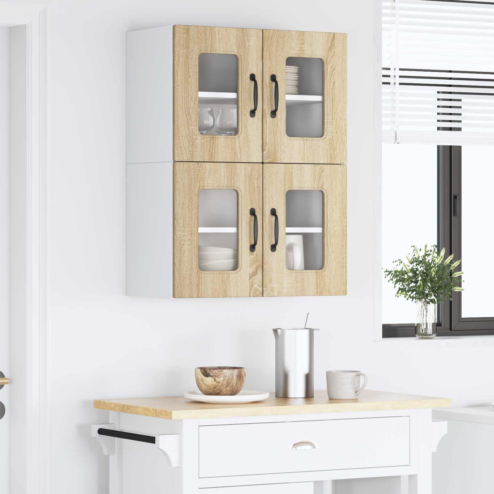Vaatwasserpaneel Kalmar 2 pcs Sonoma Eiken 60 x 31 x 40 cm is nu te koop bij PeponiXL, paradijselijk wonen!