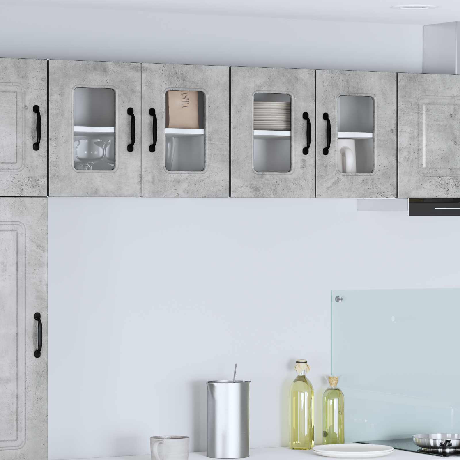 Vaatwasserpaneel Kalmar 2 pcs Beton Grijs 60 x 31 x 40 cm is nu te koop bij PeponiXL, paradijselijk wonen!