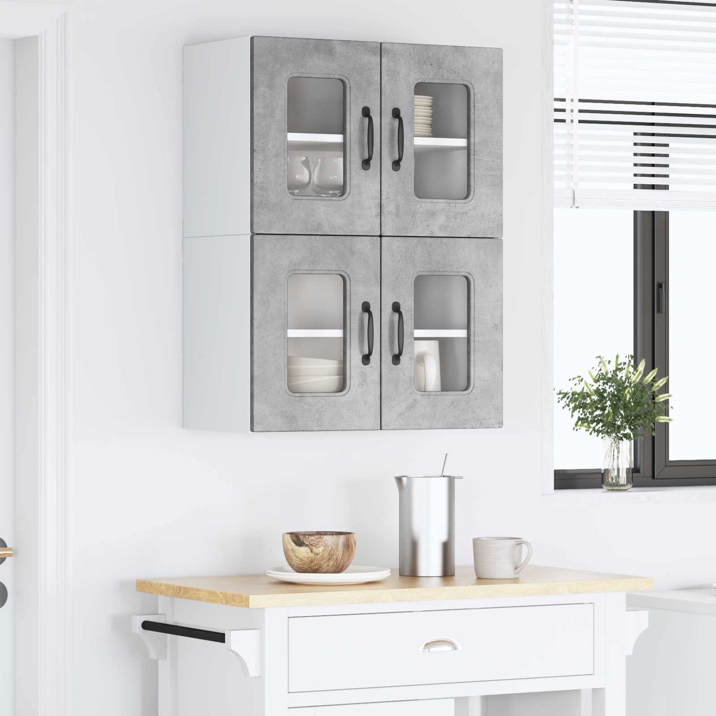 Vaatwasserpaneel Kalmar 2 pcs Beton Grijs 60 x 31 x 40 cm is nu te koop bij PeponiXL, paradijselijk wonen!