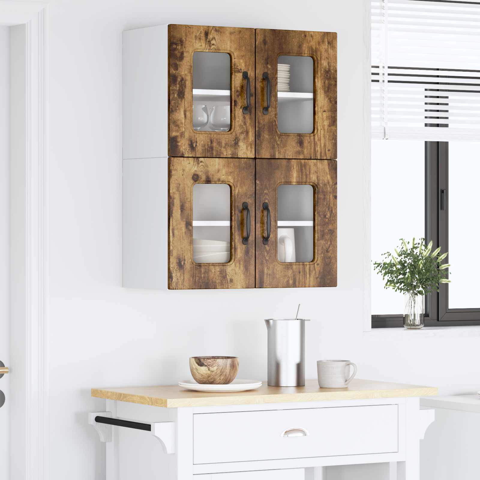 Vaatwasserpaneel Kalmar 2 pcs Gerookt eiken 60 x 31 x 40 cm is nu te koop bij PeponiXL, paradijselijk wonen!