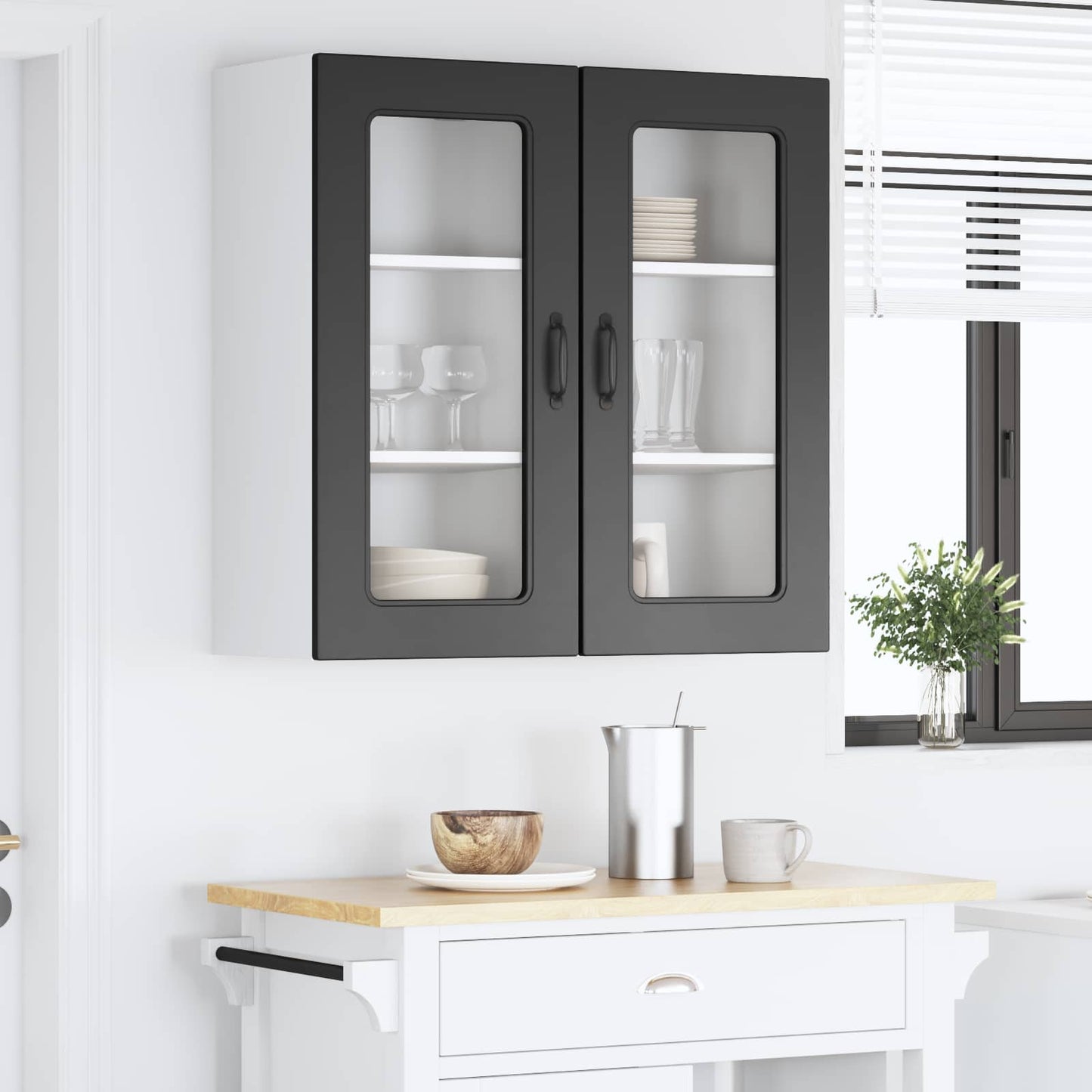 Vaatwasserpaneel met opslag Kalmar 2 pcs Zwart 40 x 31 x 80 cm is nu te koop bij PeponiXL, paradijselijk wonen!