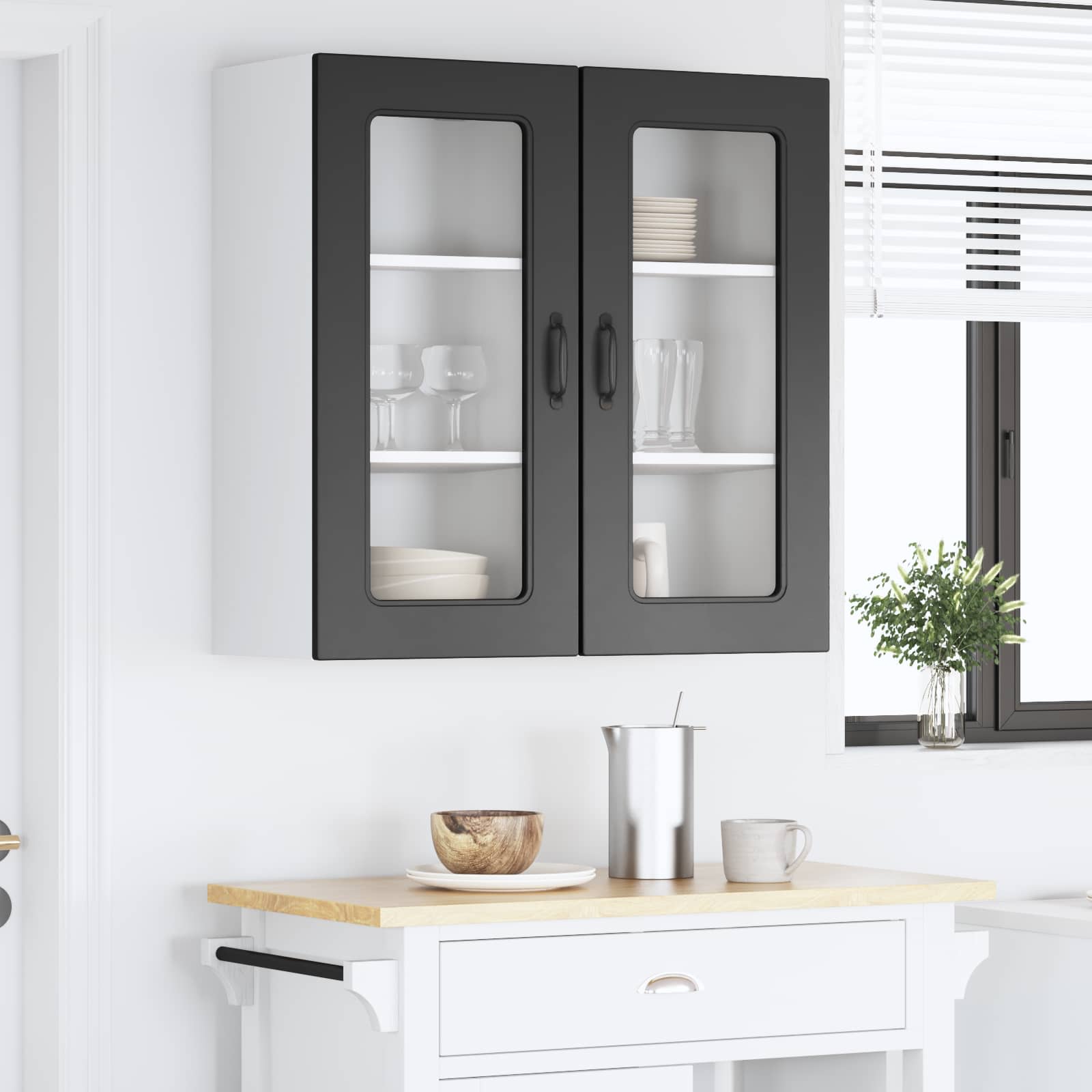Vaatwasserpaneel met opslag Kalmar 2 pcs Zwart 40 x 31 x 80 cm is nu te koop bij PeponiXL, paradijselijk wonen!