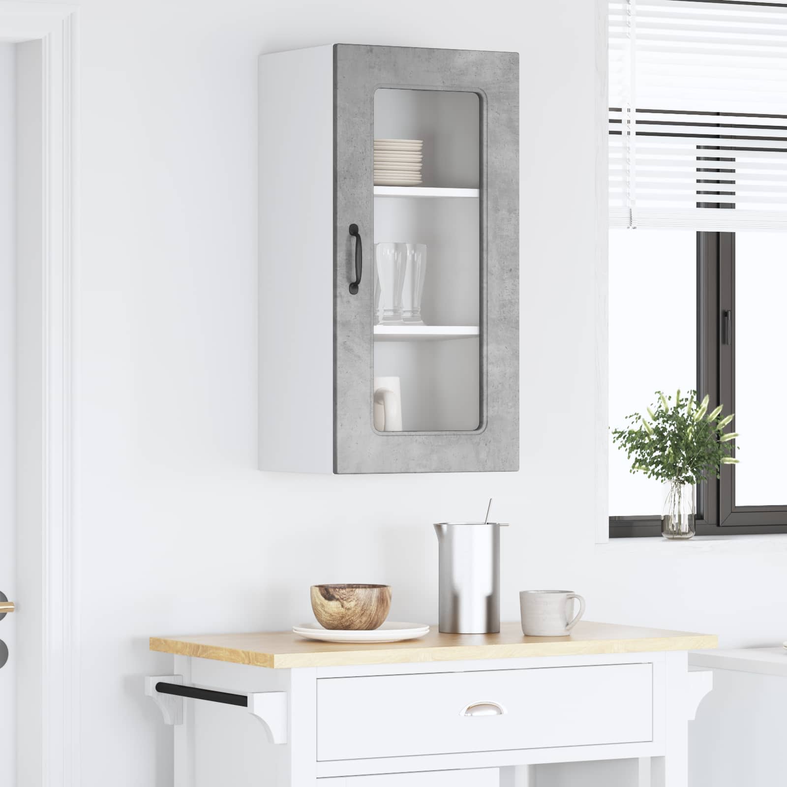 Vaatwasserpaneel met opslag Kalmar Beton Grijs 40 x 31 x 80 cm is nu te koop bij PeponiXL, paradijselijk wonen!