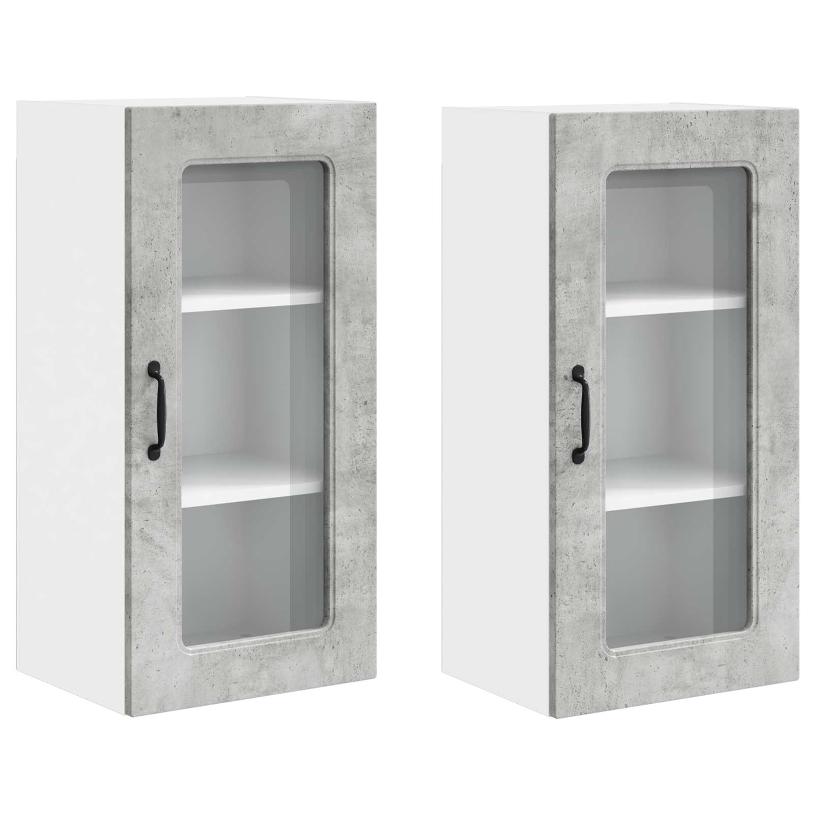 Keukenkast met opslag Kalmar 2 pcs Beton Grijs 40 x 31 x 80 cm is nu te koop bij PeponiXL, paradijselijk wonen!