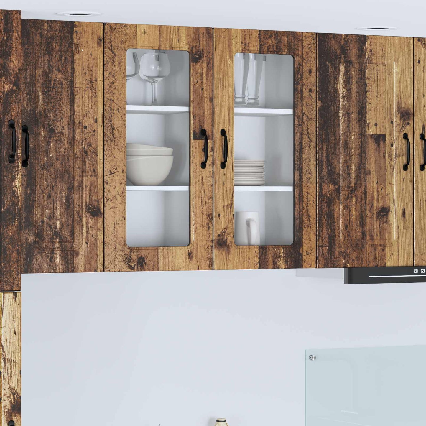 Keukenkast Kalmar 2 pcs Oudhout 40 x 31 x 80 cm Bewerkt hout is nu te koop bij PeponiXL, paradijselijk wonen!